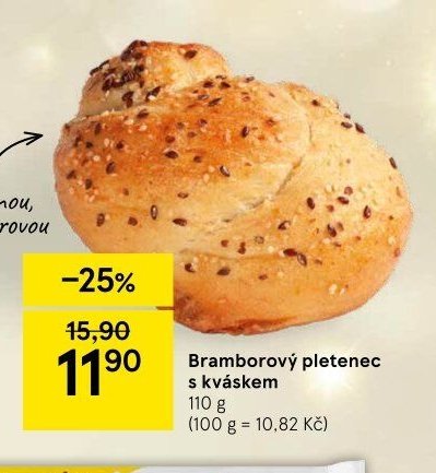 Bramborový pletenec s kváskem