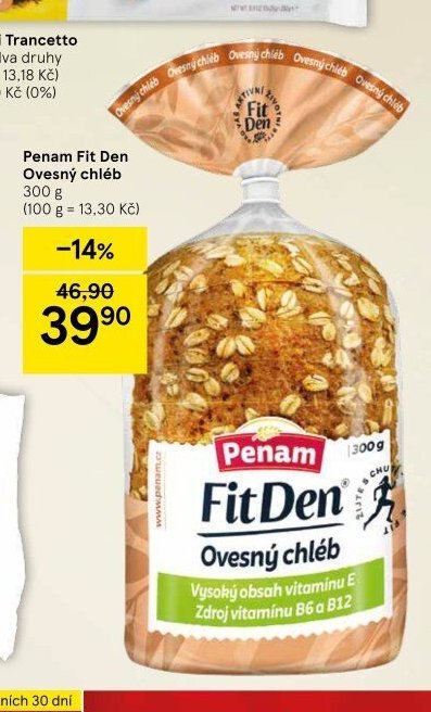 Penam Fit Den Ovesný chléb