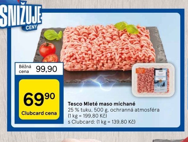 Tesco Mleté maso míchané