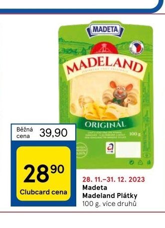 Madeta Madeland Plátky