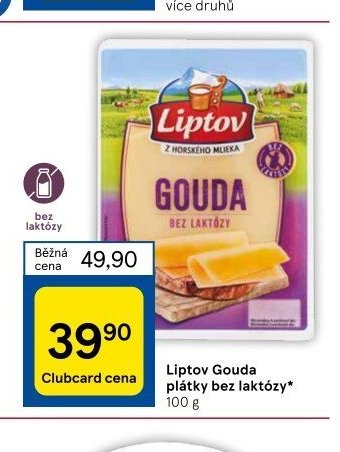 Liptov Gouda plátky bez laktózy*