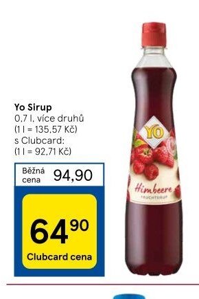 Yo Sirup 0,7 l