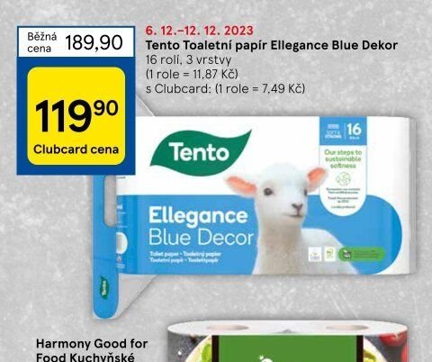 Tento Toaletní papír Ellegance Blue Decor