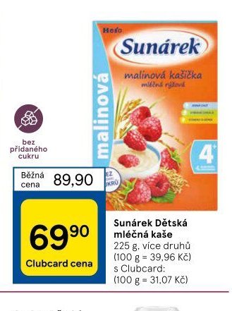 Sunárek Dětská mléčná kaše