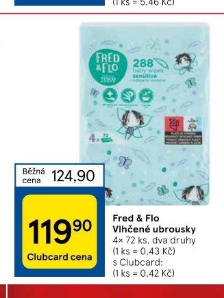 Fred & Flo Vlhčené ubrousky