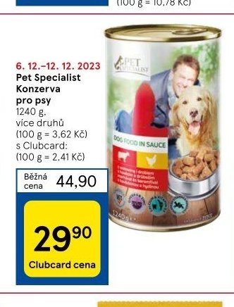 Pet Specialist Konzerva pro psy 1240 g