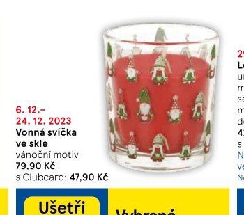 Vonná svíčka ve skle