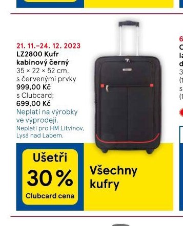 LZ2800 Kufr kabinový černý