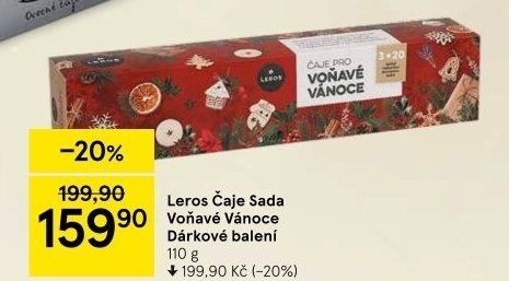 Čaj Voňavé Vánoce bio Leros - dárková kazeta