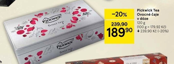 Čaje ovocné Pickwick - plechová dóza