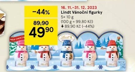 Čokoládové figurky Lindt