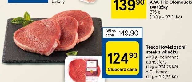 Hovězí zadní steak z válečku Tesco