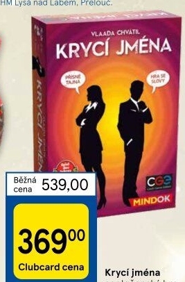 Hra Krycí jména Mindok