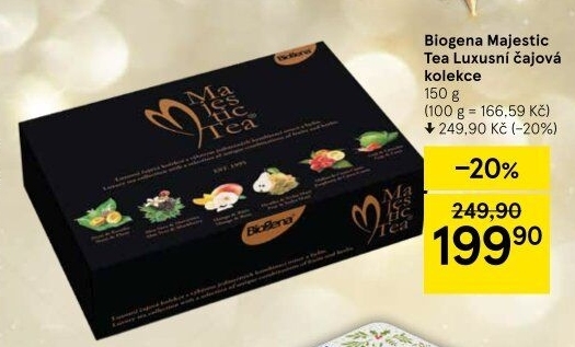 Kolekce čajů Majestic Tea Biogena