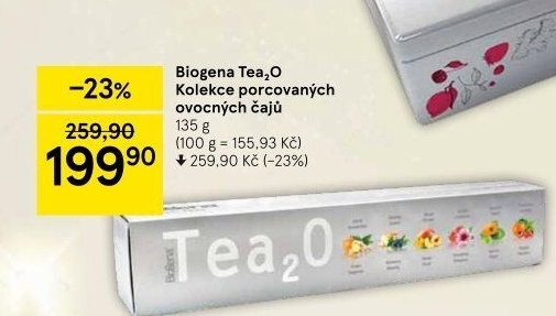 Kolekce čajů Tea2O Biogena