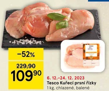 Kuřecí prsní řízky Tesco