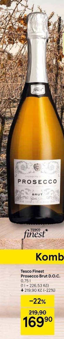 Prosecco brut DOC Tesco finest