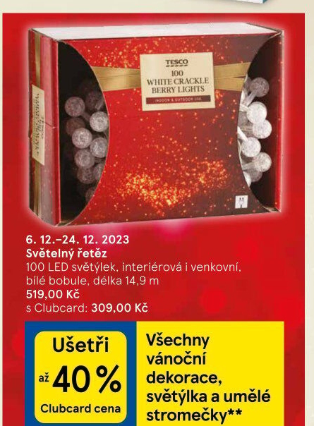 Světelný řetěz Tesco