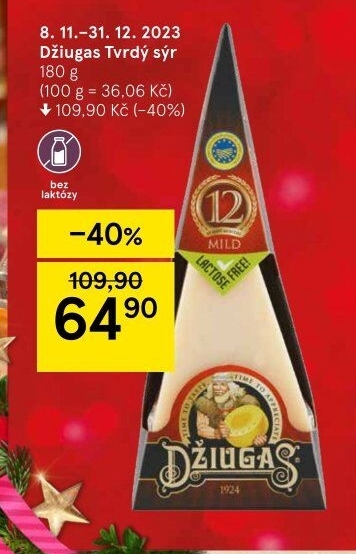 Sýr bez laktózy Džiugas