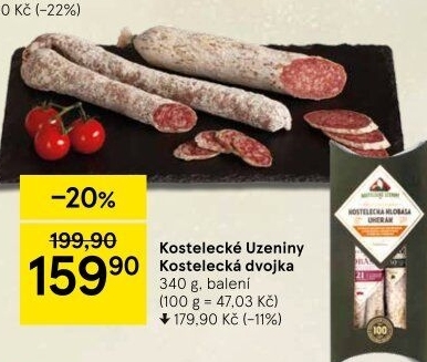 Uzeniny kostelecká klobása Uherák Kostelecké uzeniny - dárkové balení