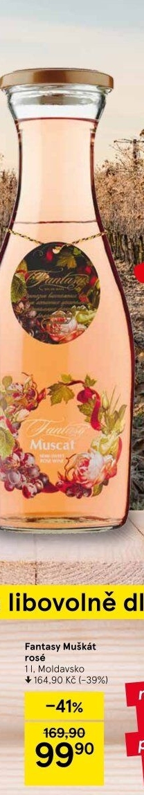 Víno Muscat Rosé Migdal Fantasy Chateau Cojusna