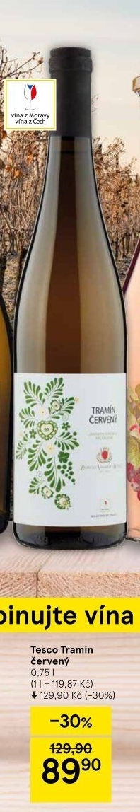 Víno Tramín červený Tesco