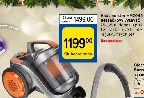 Vysavač bezsáčkový Hausmeister HM2045