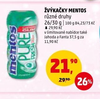 Žvýkačky Mentos