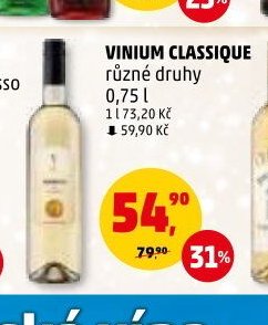Vinum Classique různé druhy