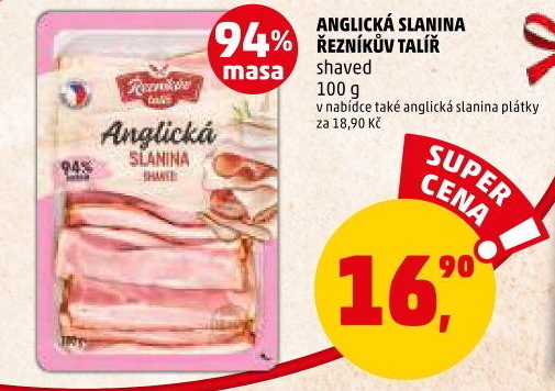 Anglická slanina Řezníkův talíř