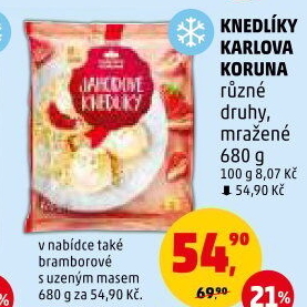Knedlíky mražené Karlova Koruna