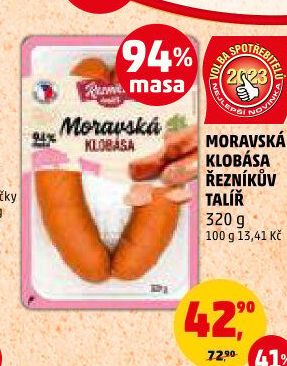 Moravská klobása Řezníkův talíř