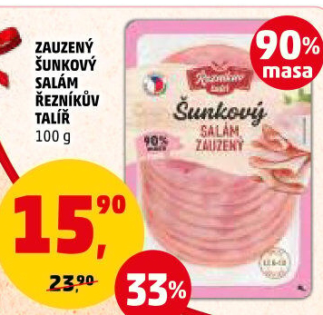 Salám šunkový zauzený Řezníkův talíř