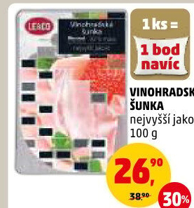 Šunka vinohradská nejvyšší jakosti LE&