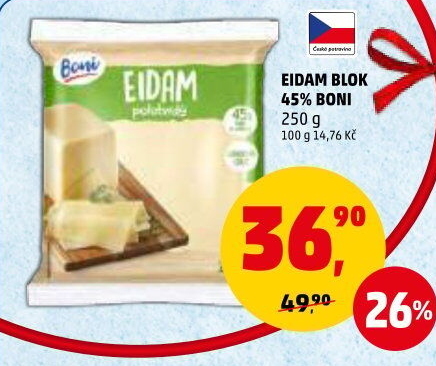 Sýr Eidam 45% Boni