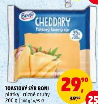 Sýr tavený toast Boni