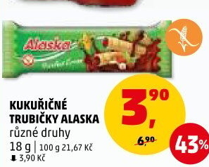 Trubičky bez lepku Alaska