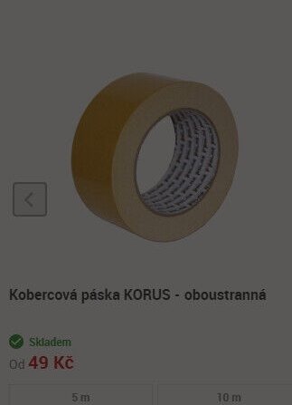 Kobercová páska KORUS - oboustranná - Breno koberce akcniletaky.com