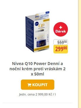 Nivea Q10 Power Denní a noční krém proti vráskám 2 x 50ml