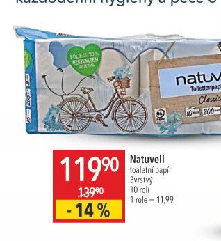Natuvell toaletní papír 3vrstvý