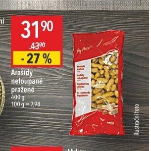 Arašídy neloupané pražené