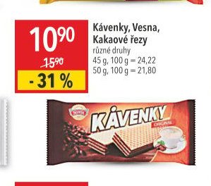 Kávenky, Vesna, Kakaové řezy