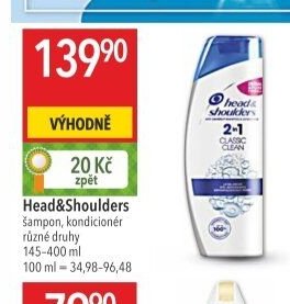 Head&Shoulders šampon, kondicionér 145-400 ml
