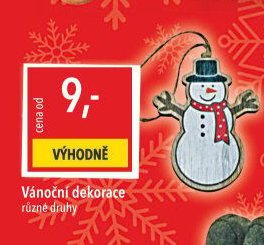 Vánoční dekorace různé druhy