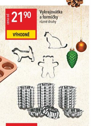 Vykrajovátka a formičky, různé druhy