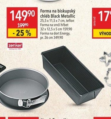 Forma na biskupský chléb Black Metallic