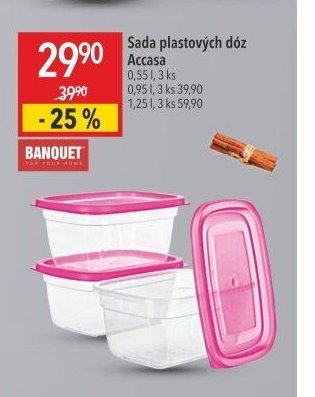 Sada plastových dóz Accasa