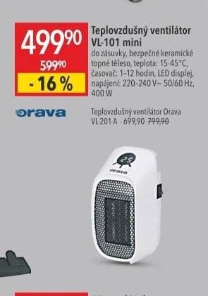 Teplovzdušný ventilátor VL-101 mini