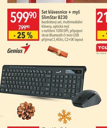 Set klávesnice + myš SlimStar 8230