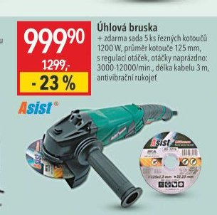 Úhlová bruska Asist